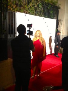 Behind the scenes - Anya getting interviewed on the red carpet